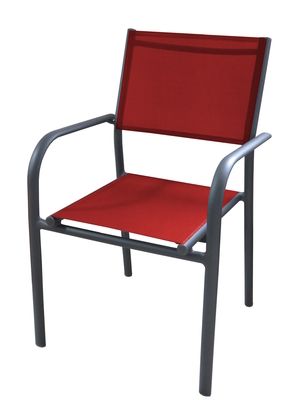 Fauteuil Duca grey rouge ALIZE