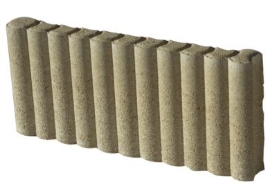 Bordure de jardin écaillée béton 6 x 20 x 50 cm crème GGI