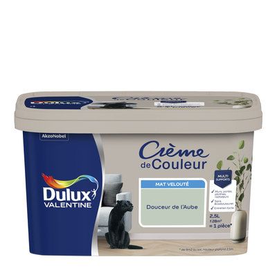 Peinture Crème de Couleur Douceur Aube mat 2,5 l - DULUX VALENTINE