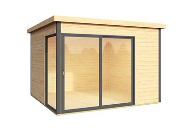 Abri de jardin bois Domeo 1+ 44 mm - 8,48 m²