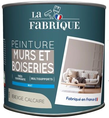 Peinture mur et boiserie Beige Calcaire mat 500 ml - LA FABRIQUE