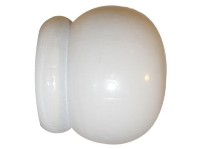 Embout anglais à emboiter en bois Boule diam 28 mm Finition  laqué blanc par 2 - MOBOIS