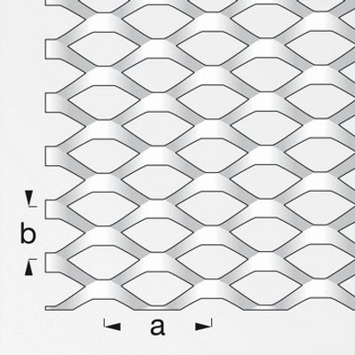 Tôle en métal déployé acier 60 x 100 cm épaisseur 1.2 mm ALFER