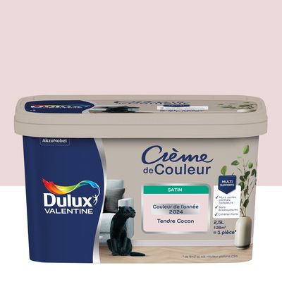 Peinture Crème de Couleur Dulux Valentine Satin Tendre Cocon 2.5 L