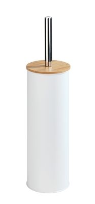 Brosse WC Tortona blanc mat et bambou WENKO