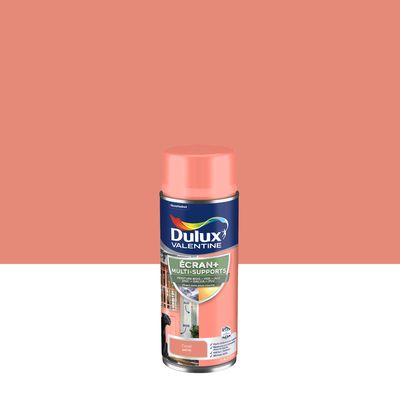 Peinture aérosol Ecran+ Multi-supports Dulux Valentine Satin Corail 0,4 L