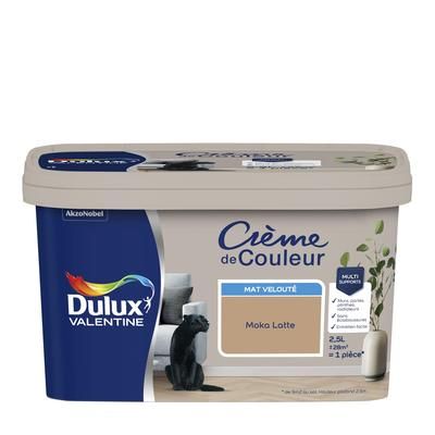 Peinture Crème De Couleur  Mat Moka Latte 2,5 L - DULUX VALENTINE