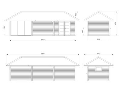 Abri de jardin Bianca SET 7 Marron 24,9 m2 Traité marron PALMAKO Livraison incluse domicile