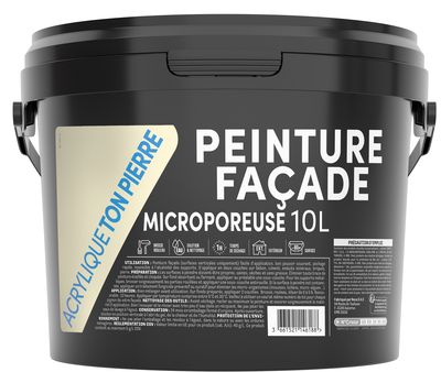 Peinture Acrylique pour façades 10 L ton pierre TDP