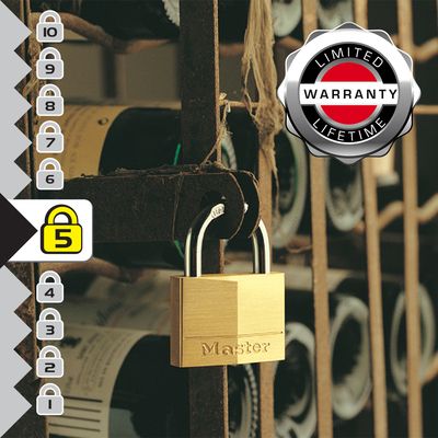 Cadenas à clés largeur 40 mm en laiton s'entrouvant par 2 MASTER LOCK