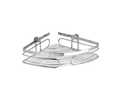 Petite étagère de salle de bain d'angle acier inox Premium WENKO