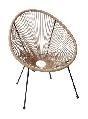 Fauteuil de jardin rio  naturel ou noir PROLOISIRS