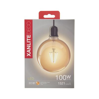 Ampoule LED GLOBE E27 ambrée 1521 lumens Blanc chaud XANLITE