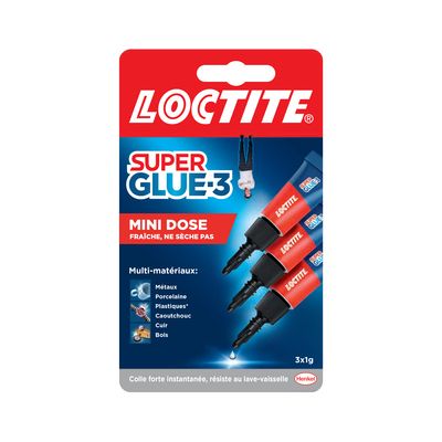 Colles Super Glue-3 liquide 1 g par 3 LOCTITE