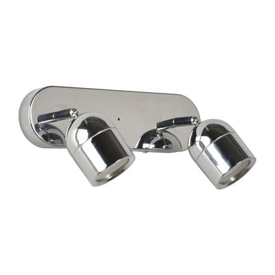 Réglette salle de bain Lyam IP44 chromé GU10 2 x 400 Lumens COREP