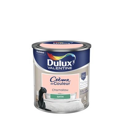 Peinture crème de couleur satin chamallow 0.5L - DULUX VALENTINE