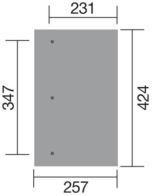 Pergola adossée -  671 Imprégné - 424 x 257 cm Livraison gratuite domicile WEKA