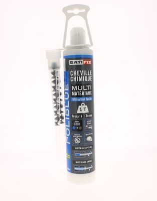 Cheville chimique + 2 canules  Poliblue 300 ml BATIFIX