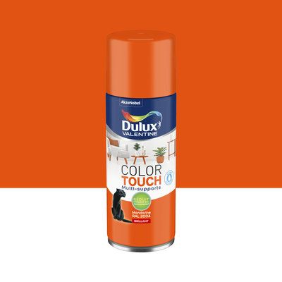 Aérosol de peinture Color Touch mandarine RAL 2004 brillant 400 ml - DULUX VALENTINE