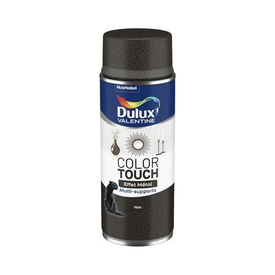 Aérosol de peinture Color Touch effet métal noir 400 ml - DULUX VALENTINE