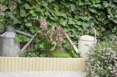 Bordure de jardin écaillée béton 6 x 20 x 50 cm crème GGI