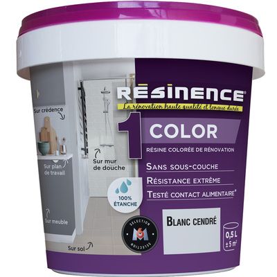 Résine colorée de rénovation blanc cendre 500 ml - RESINENCE