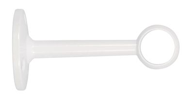 Support de barre de penderie L 70 mm diam 16 mm Finition blanc par 2 MOBOIS