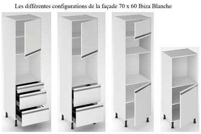 Porte pour meuble de cuisine Ibiza blanche 70 x 60 cm OFITRES