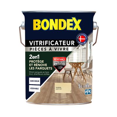 Vitrificateur Pièce à Vivre - SATIN - 5L - Incolore - BONDEX