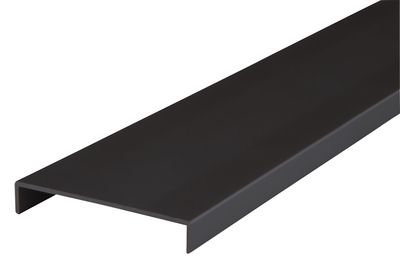 Nez de cloison noir 74x2600 mm