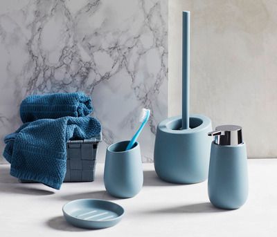 Gobelet de salle de bain Badi bleu gris WENKO