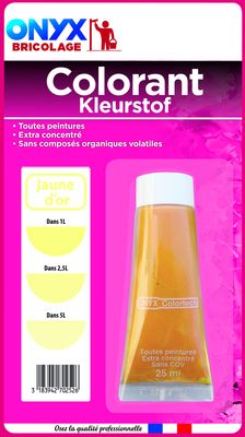 Colorant universel pour peinture jaune d'or 25 ml ONYX