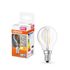 Ampoule LED Sphérique E14 Filament clair 2,5W=250 lumens Blanc chaud OSRAM