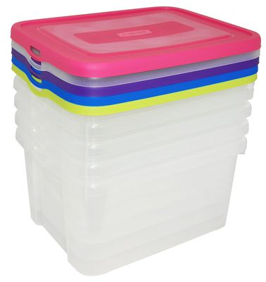 Boîtes Handy de 25 L en plastique recyclé par 5 CURVER