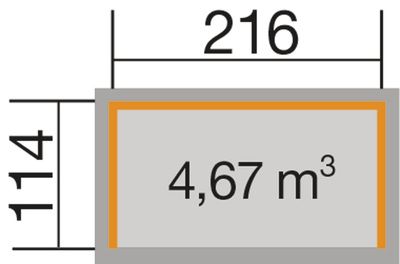 Abri bûches - 663 B T.1 Livraison gratuite domicile WEKA