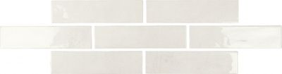 Faïence effet zellige blanc rectangulaire GEMSTONE 7,5 x 30 cm paquet 0,63 m² BALDOCER