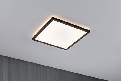 Plafonnier LED carré noir 293mm 3000K 16W ATRIA SHINE PAULMANN