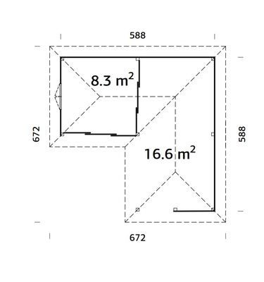 Abri de jardin Bianca SET 3 Marron 24,9 m2 Traité marron PALMAKO Livraison incluse domicile