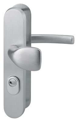 Ensemble de poignées de sécurité palière 216 mm aluminium gris anodisé F1 THIRARD