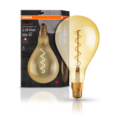 Ampoule P160 ambrée E27 4 W = 300 lumens blanc chaud OSRAM