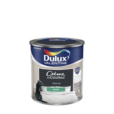 Peinture Crème de Couleur Poivre satin 500 ml - DULUX VALENTINE