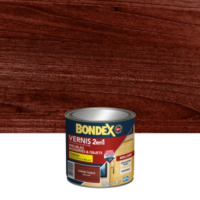 Bondex - Vernis Bois - Brillant - 0,25L  - Chêne Foncé