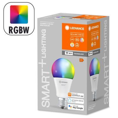 Ampoule wifi standard E27 RGB 14 W = 1521 lumens LEDVANCE