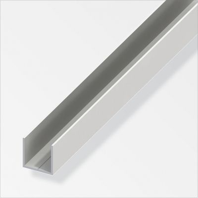 Profilé U carré Combitech 15.5 x 1.5 PVC blanc 2.5 m ALFER