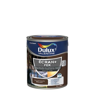 Peinture Ecran+ Fer  Brillant Brun Normandie 2 L - DULUX VALENTINE