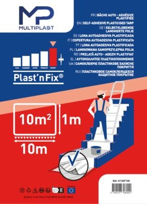 Bâche éco de protection adhésive repositionnable chantier rouleau 10 m - MULTIPLAST