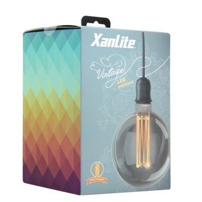 Ampoule LED G125 Hologramme globe verre fumé 100 lumens - XANLITE