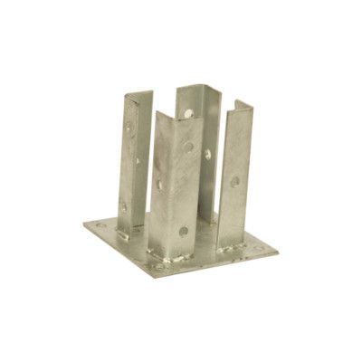 Support metal pour poteau bois L 150 x H 91 x Ep 91 mm OLG