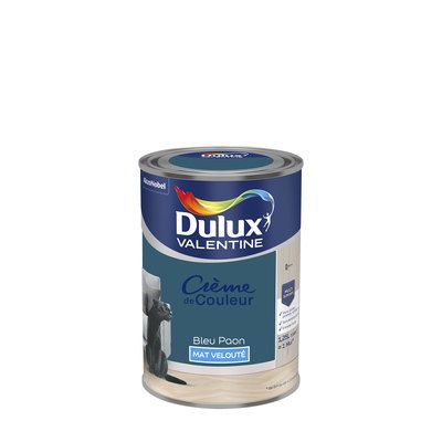 Peinture Crème de Couleur Bleu Paon mat 1,25 l - DULUX VALENTINE