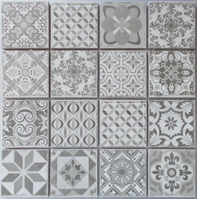 Mosaïque décor motif gris antic 29 x 29 cm DISTRIMAT